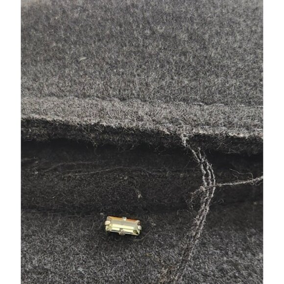 Max Mara Sportmax Black 100% Virgin Wool Jacket Women’s Frayed Hem Italy Size 2 - Picture 9 of 16